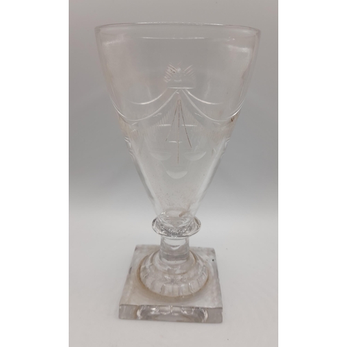 221 - A GROUP OF MIXED VINTAGE GLASS WARES, the lot includes three 18th century air twist stemmed glasses,... 