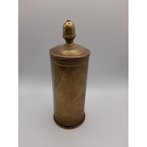 226 - A MIXED GROUP OF 19TH CENTURY BRASS, COPPER AND PEWTER WARES, the lot includes brass candlesticks, a... 