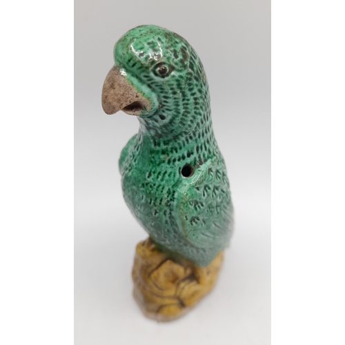 243 - A COLLECTION OF CHINESE AND JAPANESE FIGURES AND TRINKET MODELS, the lot includes a Sancai parrot, t... 