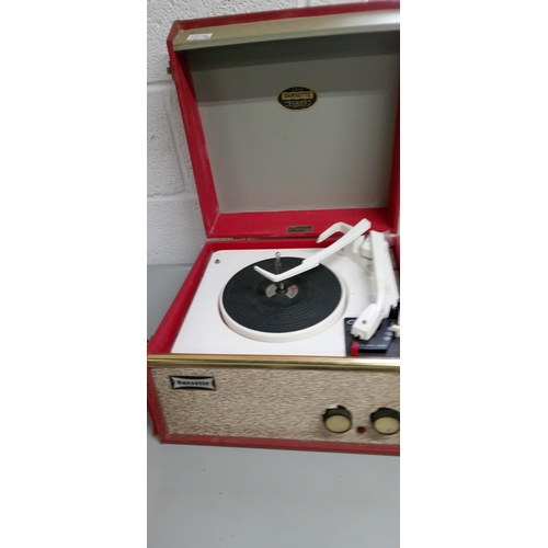 304D - A Dansette Temp Portable Record Deck.