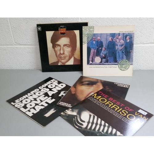 341B - Leonard Cohen LPs Songs from a Room, Songs of Love and Hate and Varmour Positions. Van Morrison LPs ... 