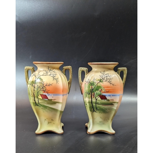 486 - A Pair of Vintage Noratake Vases.