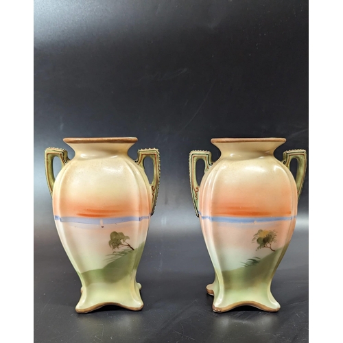 486 - A Pair of Vintage Noratake Vases.