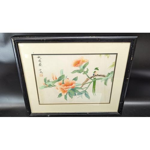 504 - A Chinese Silk Painting.