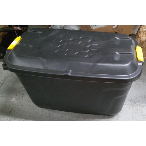 65 - Large Storage Container on Wheels. 50cm H x 80cm x 45cm.