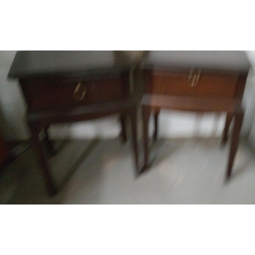 777 - A Pair of Stag Single Drawer Mahogany Bedside Table.