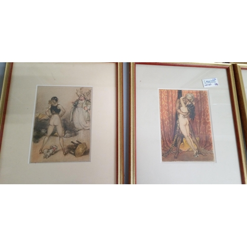 827 - 6 Louis Icart Erotic Prints, all framed.