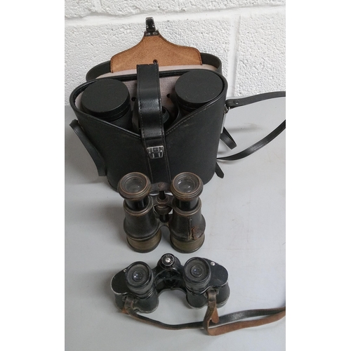 830 - 3 Binoculars, Boots Fleet and 2 Vintage.