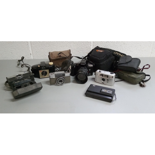 833 - A Mixed Bag of Vintage Cameras including Minolta, Dynax 303si with Minolta AF35-80 Lens. Kodak Disc ... 