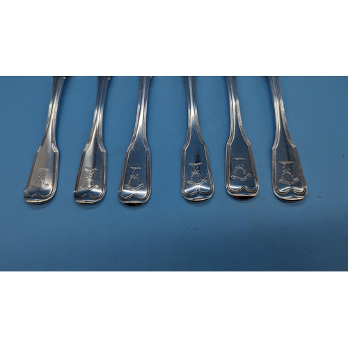 438 - 6 Hallmarked Silver Forks with the 