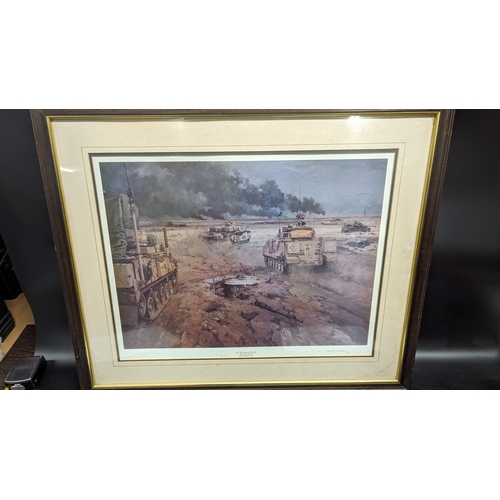 528 - A Signed Limited Edition Print - The 7th Armoured Brigade Basra 1991 75 x 62cm