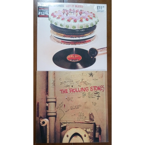 330B - 2 x Rolling Stones LP's, Let It Bleed (opened but still with plastic wrap) and Beggars Banquet. Gate... 