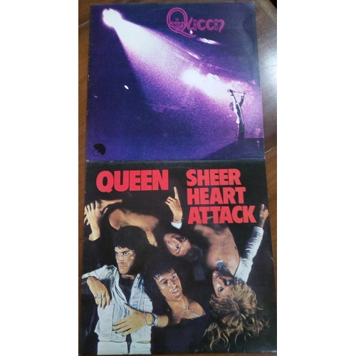 330E - Queen LP's, Sheer Heart Attack, Queen, A Night At The Opera (Gate Fold) and Greatest Hits 2 Double G... 