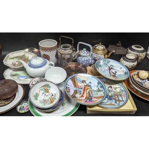 516 - A Quantity of Chinese Plates, Teapots etc.