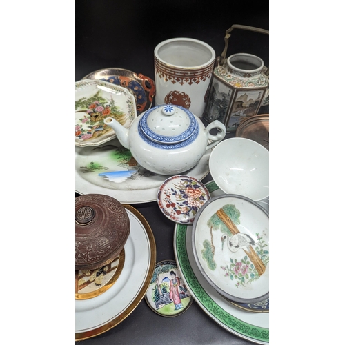 516 - A Quantity of Chinese Plates, Teapots etc.