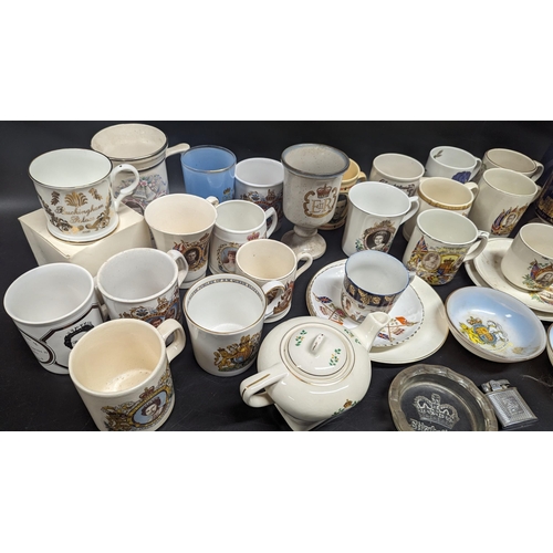 532 - A Collection of Coronation Mugs and Other Royal Memorabilia