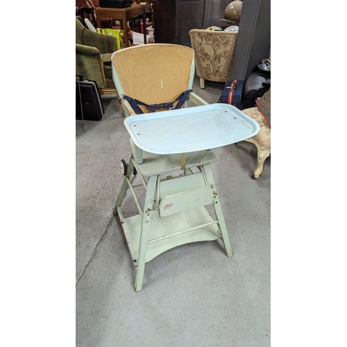 616 - A Vintage Childs Metamorphic High Chair.