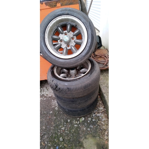 136 - A Set of 4 Wheels (thought to be from an original mini) 165/60R12.