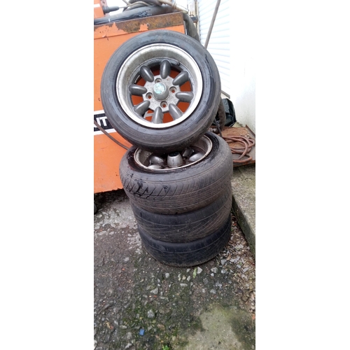 136 - A Set of 4 Wheels (thought to be from an original mini) 165/60R12.