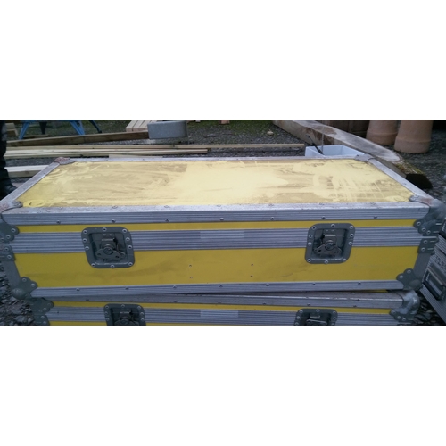 144 - A Yellow Flight Case 95cm x 38cm.