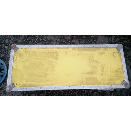 144 - A Yellow Flight Case 95cm x 38cm.