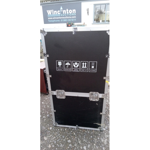 149 - A Large 2 Part Flight Case 118cm H x 63cm W x 63cm D.