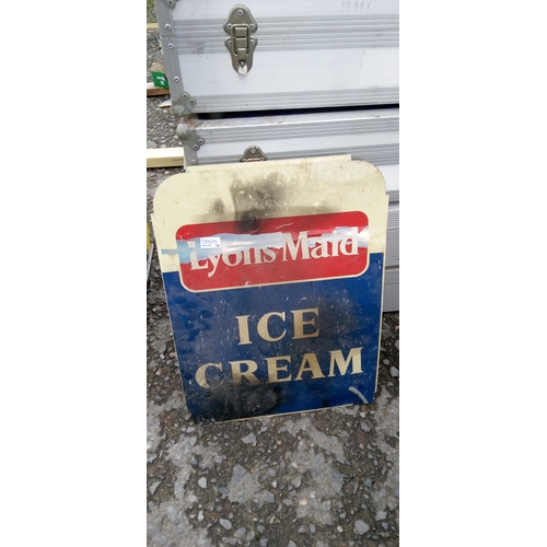 173 - A Lyons Maid Double Sided Ice Cream Sign.