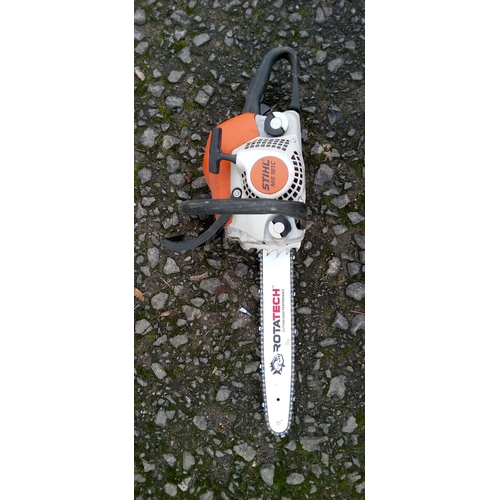 174 - Seen Running. A Stihl Chainsaw MS 181C, New Bar and Chain.