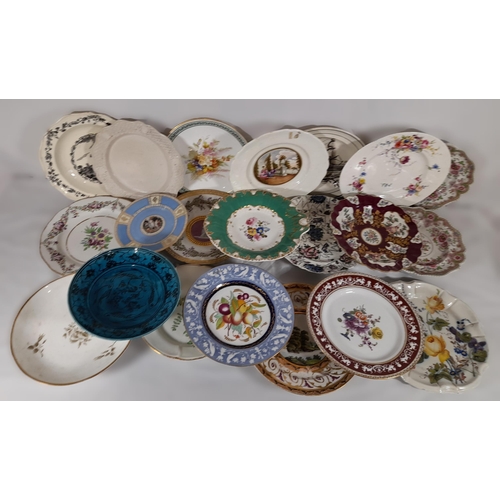 245 - A Selection of Antique Decorative Plates. 22 in Total including Wedgewood, Swansea and Stone.