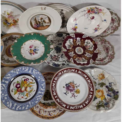 245 - A Selection of Antique Decorative Plates. 22 in Total including Wedgewood, Swansea and Stone.