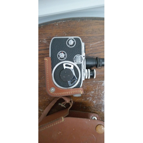 903 - Vintage Pallard Bolex 8mm Movie Camera in Original Leather Case.