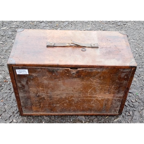 102C - Antique Journey Mans Tool Chest and Contents.