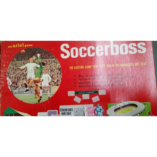 1280 - 5 Vintage Football Board Games-Soccerboss, Wembley, Grand Slam, League Championship, Table Soccer.