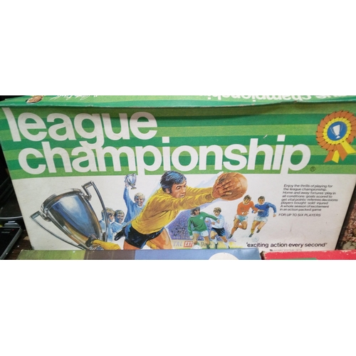 1280 - 5 Vintage Football Board Games-Soccerboss, Wembley, Grand Slam, League Championship, Table Soccer.