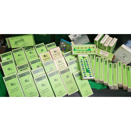 1284 - A Quantity of Vintage Subbuteo Soccer Game Accessories. Boxes have contents, teams etc