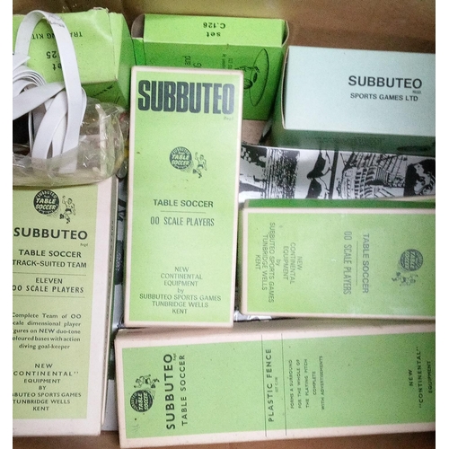 1284 - A Quantity of Vintage Subbuteo Soccer Game Accessories. Boxes have contents, teams etc