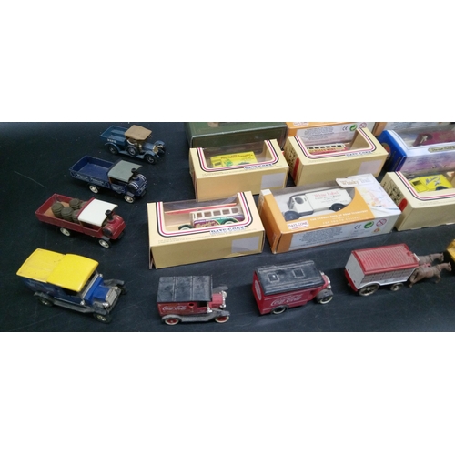 1330 - A Quantity of Days Gone, Yesteryear and other Diecast Model Cars including Coca Cola.