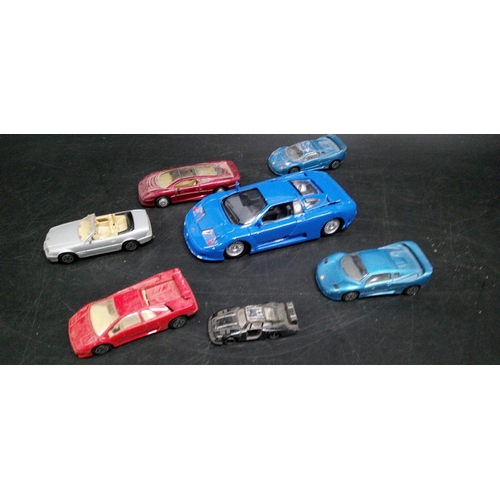 1334 - An Assortment of Playworn Diecast Metal Model Cars, Burago Etc.