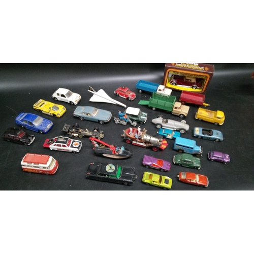 1336 - An Assortment of Corgi Diecast Metal Model Cars - Batman Boat, Green Hornet, Chitty Chitty Bang Bang... 