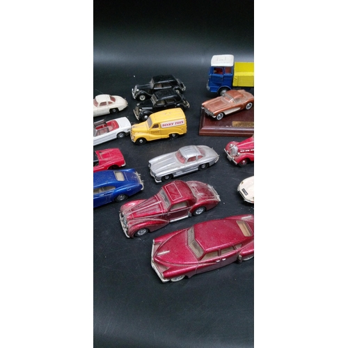 1339 - A Quantity of Vintage, Playworn Dinky Diecast Metal Toy Cars.