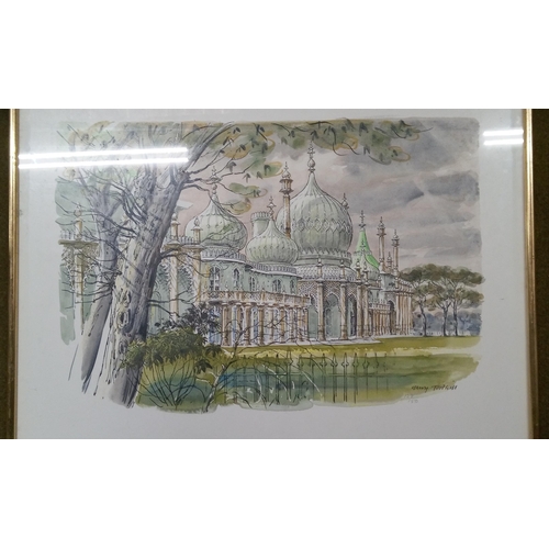 565 - Lithograph Print with Watercolour Painting of a Mosque by Harry Toothill. 47 x 60cm. 128/150.