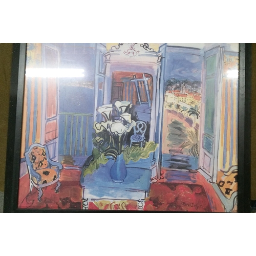 572 - Open Window by Raoul Dufy. Print. 90 x 60cm.