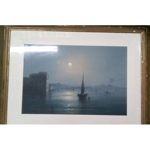 573 - Print of Dows in the Harbour. 70cm x 54cm.