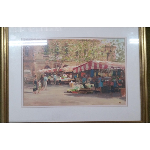 582 - Market Day Wells, Oil on Board by Barry Paine. 50cm x 65cm.