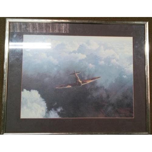 583 - Print of Lone Pilot. 52 x 42cm.