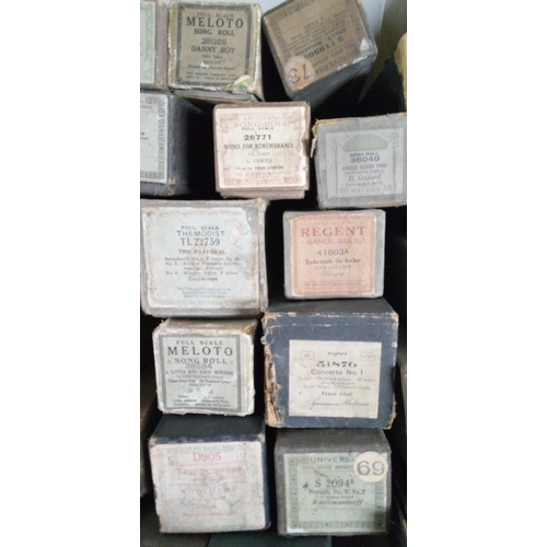 639 - A Selection of Piano Rolls 24 Metres Total.