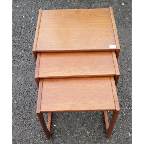 647B - Nest of 3 G Plan Style, Mid Century Tables.