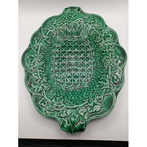 258 - A Selection of Items including plates, platters and jugs. All featuring green patterning or colour.