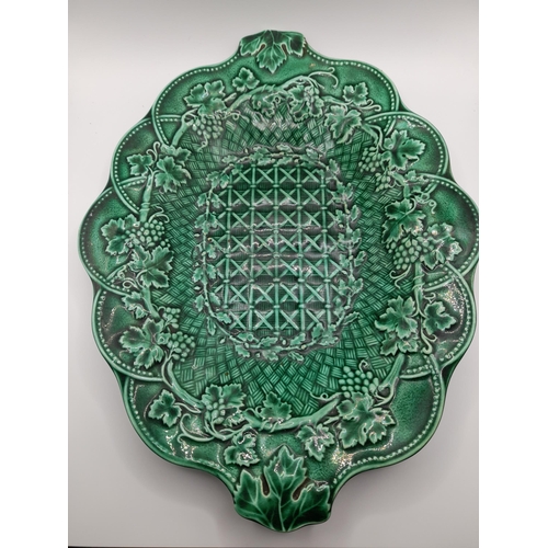 258 - A Selection of Items including plates, platters and jugs. All featuring green patterning or colour.