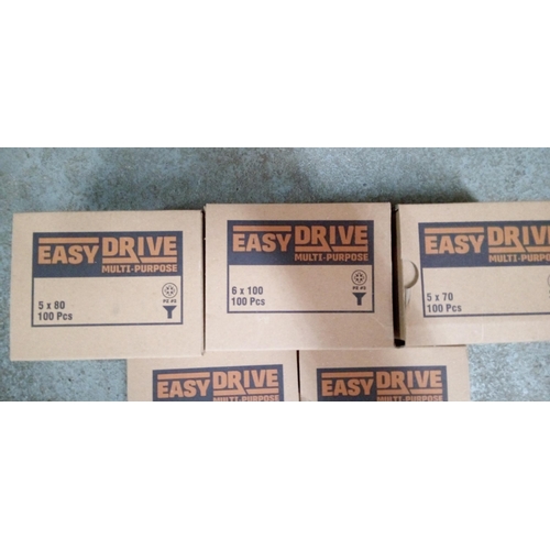 206B - 8 Boxes of Mixed Easy Drive Multipurpose Screws In Assorted Sizes.